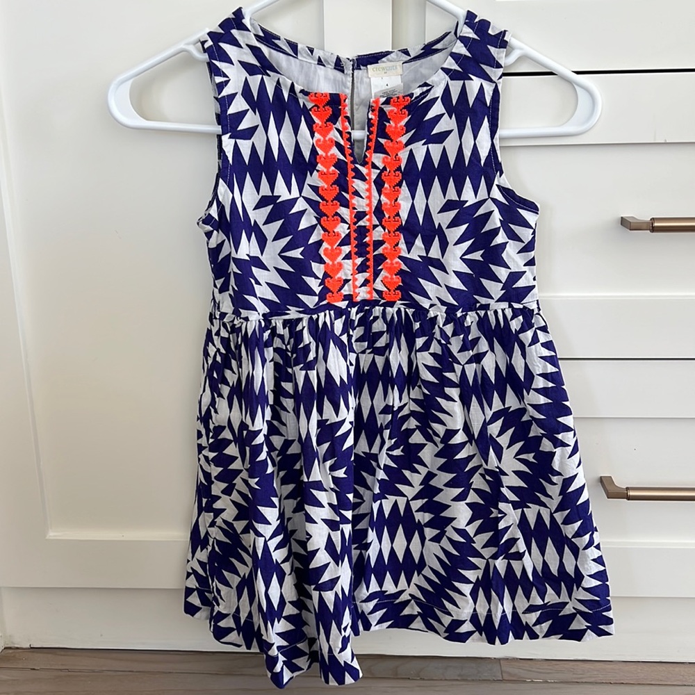 JCrew Girls Ikat Print Dress - size 4